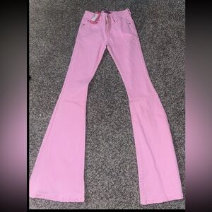 Edikted pink flare jeans